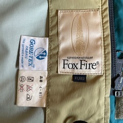 Foxfire フィッシング　フード付きレインウェア　ゴアテックスの画像