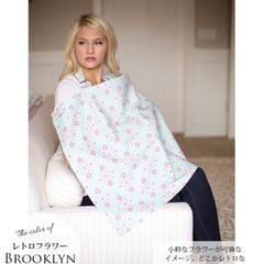 授乳ケープ ワイヤー入り レトロフラワー 花柄 カバー付の画像