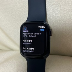 極上品　Apple Watch series9 GPS+セルラーモデル　41mm ミッドナイトの画像