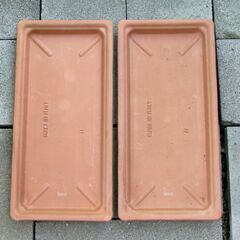 中古【イタリア製テラコッタ 鉢皿 ソーサー デローマ 大きめ】計４点の画像