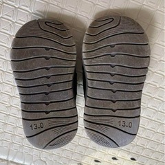 ベビー　スニーカー 13.0 西松屋　記名なし　子供靴　シューズ　記名なし　黒の画像