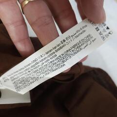 ZARA リネン60%ロングワンピース シャツワンピース ブラウン Lサイズの画像