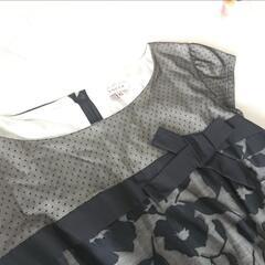 TOCCA レースドッキングリボン付きワンピース ブラック XSサイズの画像