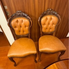イタリア家具　ダイニングテーブル　チェアセットの画像