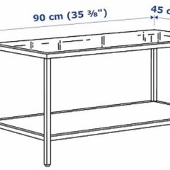 IKEAガラステーブル　※長テーブルのみの画像