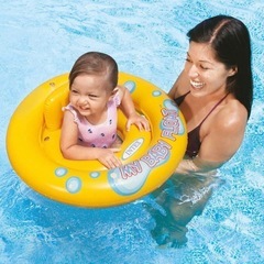 【新品未開封】INTEX 足入れ 背もたれ ベビー浮き輪 67cmの画像