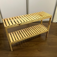 棚　シェルフ　木目の画像