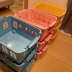 おもちゃ収納バスケット  アイリスオーヤマの画像