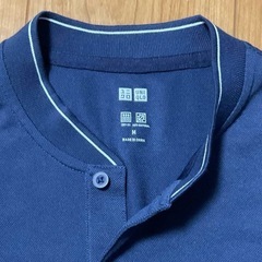ユニクロ　ポロシャツ　トップス　ドライEX 襟なし　Ｍサイズ　Tシャツの画像
