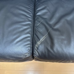 引き取りできる方でお願いします　ブラック　2人掛けソファの画像