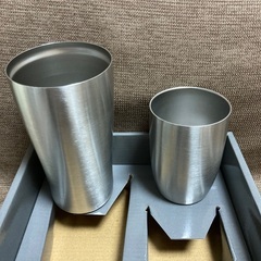真空ステンレスタンブラー&カップ(未使用)の画像
