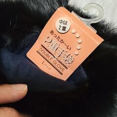 新品未使用　手袋　ブラック　黒　レディース　毛の画像