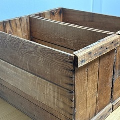 【至急7/30まで】古材 味のあるレトロ木箱 ×2の画像
