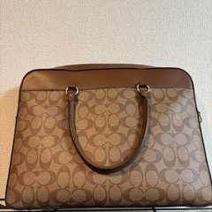 COACH シグネチャー ビジネスバッグ ブラウンの画像