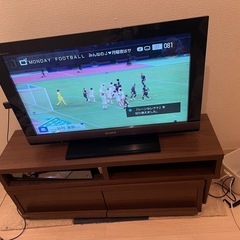 テレビ➕テレビ台(8/1引き取りで半額)
の画像