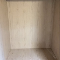 レトロ調 木目柄 洋服ダンス クローゼット ワードローブ 収納 引き出し付きの画像