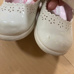 フォーマル　シューズ　16.0 白　結婚式　発表会の画像