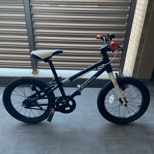【引取限定】ヨツバサイクル　16インチ　ネイビー　ホワイト  カスタム