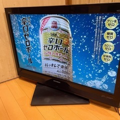 三菱電機液晶テレビ　REAL 32型　珍しい電動オートターン機能・リモコン付きの画像