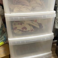クリアケース　衣装ケース　４段の画像