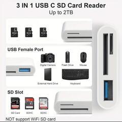 新品未使用マルチ3in1メモリカードリーダーType-C の画像