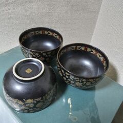 未使用　美濃焼　瑞陶窯　来客揃　夢更紗　お椀　中鉢3客　直径１３㎝　高さ８㎝の画像