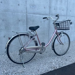 【R15】　ブリヂストン  EB60U B8K　エブリッジ EBRIDE 26インチ 自転車　ピンク色　学生さん ママチャリ お買い物 現状の画像