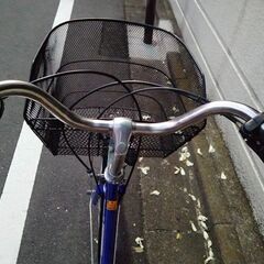 自転車27インチ LEDオ−トライト 6段ギア（青）の画像