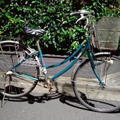 自転車27インチ LEDオ−トライト 3段ギア（青）の画像