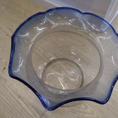 骨董品　大正ガラス　昭和初期　大型　金魚鉢　気泡　水槽　の画像