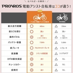 PROVROS 電動自転車 折りたたみ 電動アシスト自転車 26インチ シマノ6段変速の画像