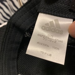 【美品】adidas メッシュキャップ ブラック フリーサイズの画像
