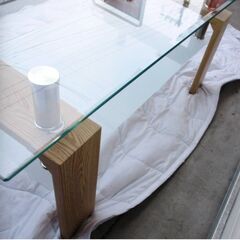 おしゃれ　ガラスリビングテーブル　センターテーブル ローテーブル ソファテーブル 幅96cm 　テーブル　机　デザイン家具　空間演出の画像