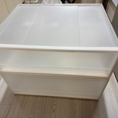 無印良品　ポリプロピレン　収納ケース ワイド中×1 ワイド小×1の画像