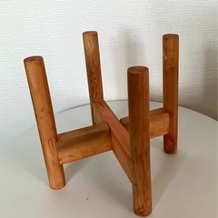 陶器鉢・木製スタンドセットの画像
