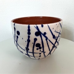 陶器鉢・木製スタンドセットの画像