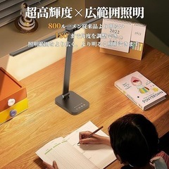 ✨新品✨【目に優しい】超高輝度 多角度調整 5段階調色 無段階調光 省エネ LED 節電の画像