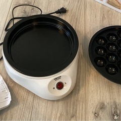 YAMAZEN 山善 ホットプレート たこ焼き器 プレート2枚の画像