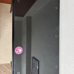 机　ガラステーブル　パソコンデスクの画像