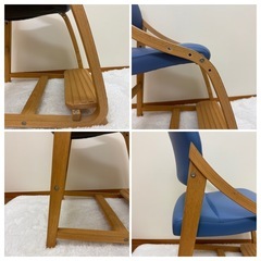⭐︎手渡し地域複数⭐︎【美品】カリモク　ベネッセコラボ　デスクチェア 青色 学習椅子の画像