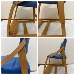 ⭐︎手渡し地域複数⭐︎【美品】カリモク　ベネッセコラボ　デスクチェア 青色 学習椅子の画像