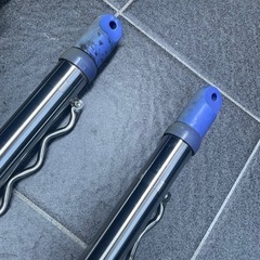 物干し竿 洗濯 伸縮タイプシルバー2本セットの画像