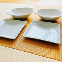 白い食器セット スクエア オーバル 白 食器 プレート カレー皿の画像