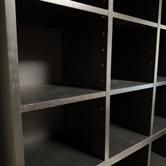 黒の高さ調整可能な本棚　ラックできるだけ早くお願いしますの画像