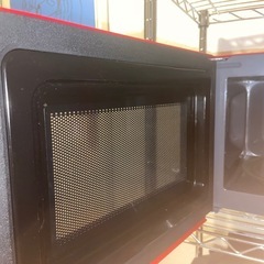 アイリスオーヤマ 電子レンジ 赤　17L レトロ電子レンジの画像