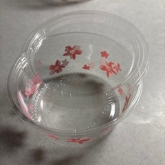 桜花柄プラスチックケースフタ付き3個セットの画像