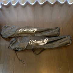 【美品】2脚セット!!Coleman(コールマン)アームチェア/折りたたみ/アウトドアチェア 左右ドリンクホルダー 収納ケース付き ホームクリーニング済みの画像