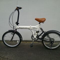 【紋別市発】折り畳み自転車　２０インチ　６段変速　作動確認　パンクなし　錆・汚れ・傷等使用感　アウトドア/キャンプ/レジャー/通学/通勤/日常使い　中古現状品の画像