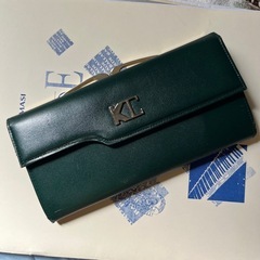 深緑の長財布　金運アップ　KCの画像