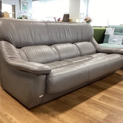ソファ【町田市再生家具】　251265 牛皮製の画像